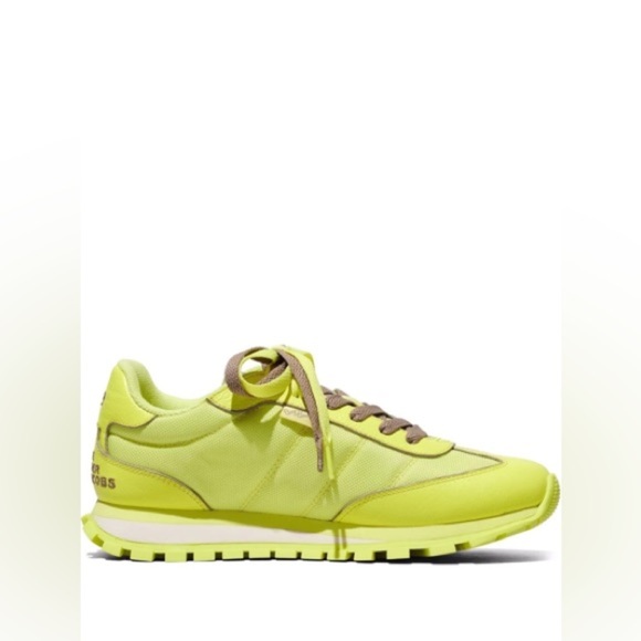 Marc Jacobs The Jogger Sneakers Size 39 US 9 The Fluoro Jogger In Fluo Yellow - Picture 1 of 14